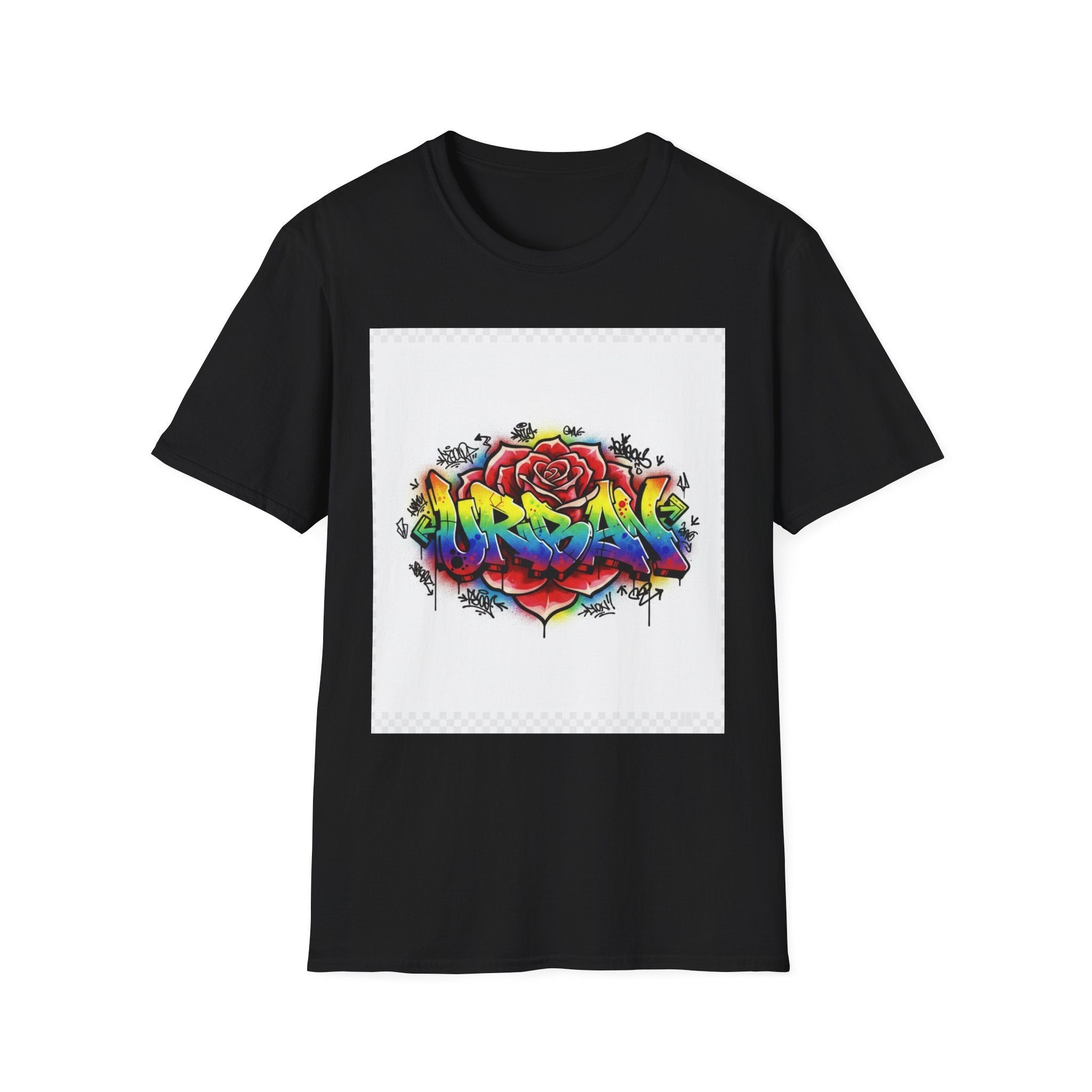 Graffiti Rose T‑Shirt — Colorful Urban Street Art Tee